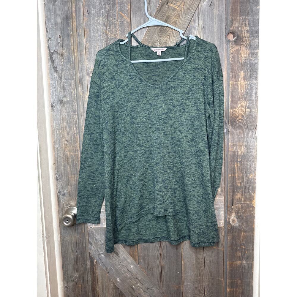 Y2K Juicy Couture size Women's Medium Green Tunic Sweater